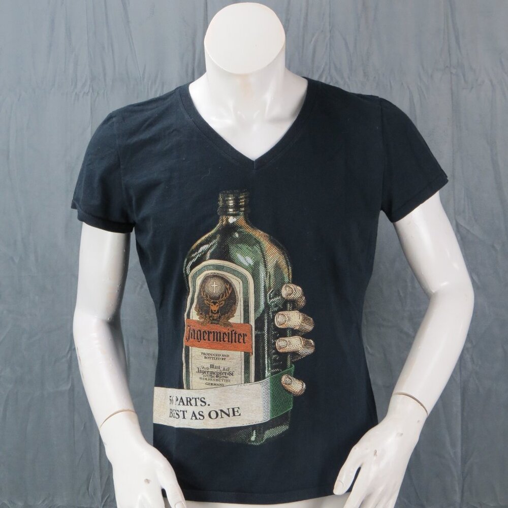 Jagermeister Shirt - Hand Holding Bottle Graphic - Women's Small
